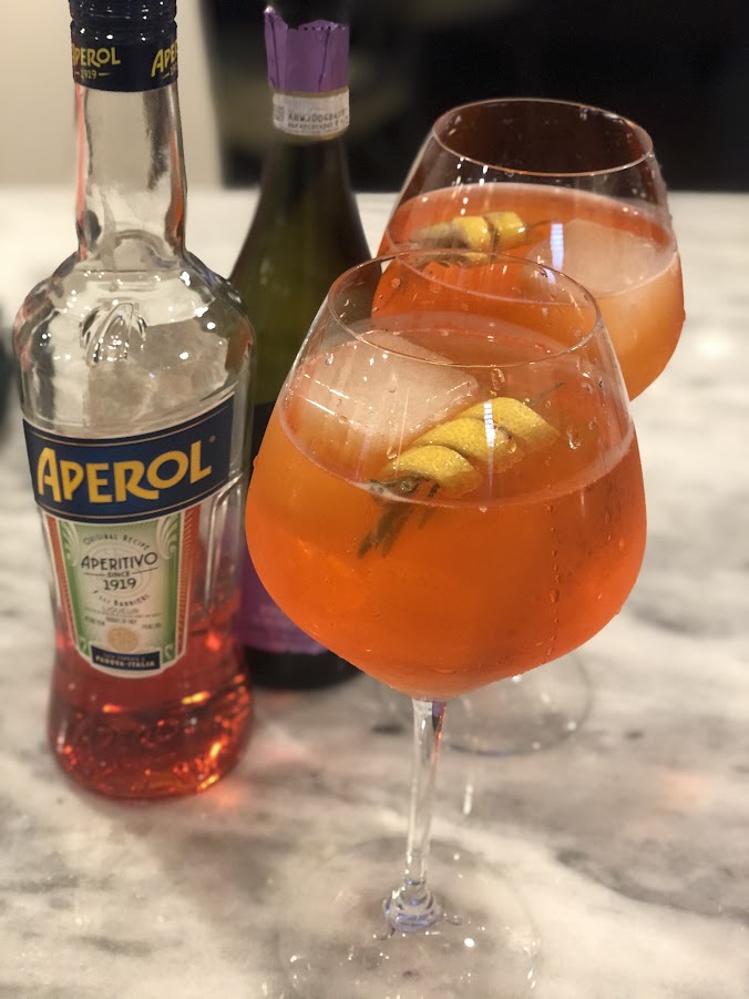 Aperol Spritz with Rosemary