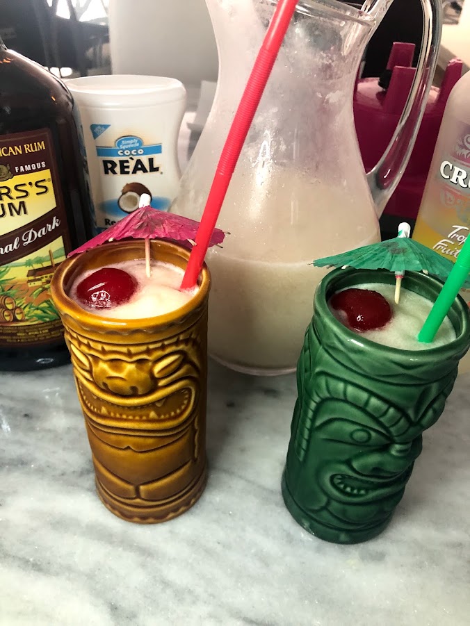 Pina Colada with a Myers's dark rum float